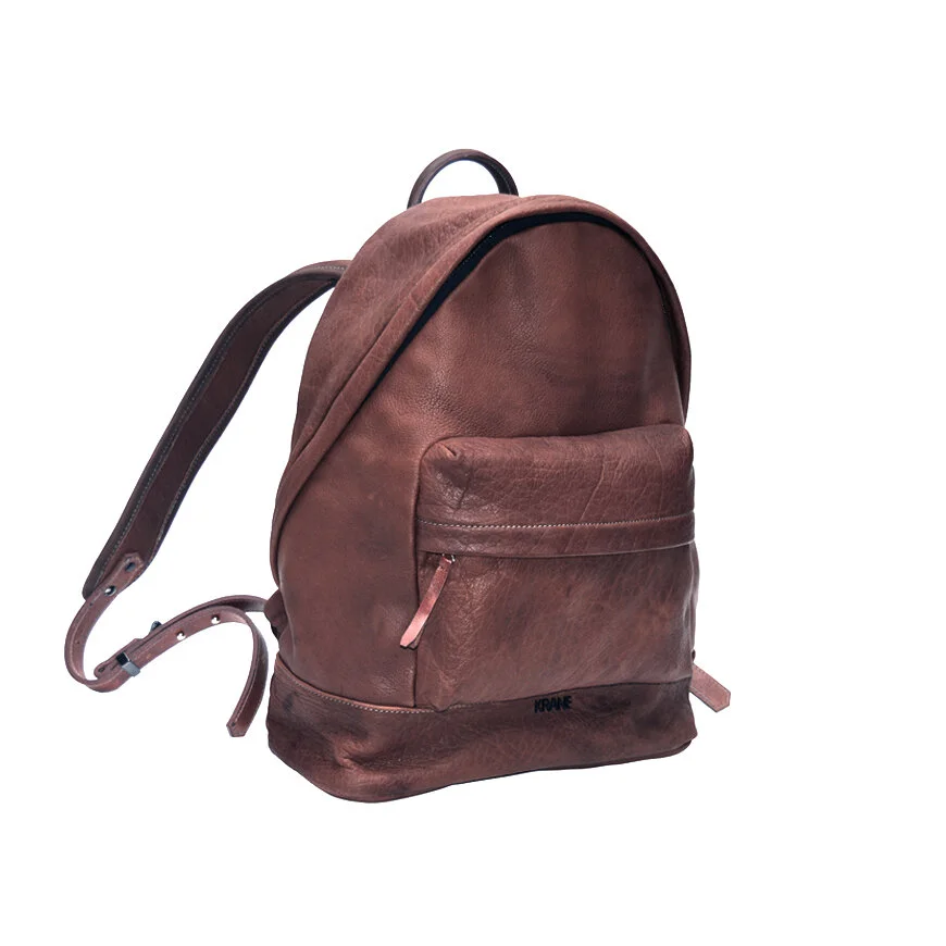 bison leather backpack
