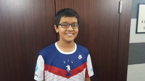Nikhil Kumar won first place in the U12 World Cadets Championship, held in Batumi, Georgia! Photo credit: US Chess ( https://new.uschess.org/news/nikhil-kumar-defeats-indian-prodigy-to-take-clear-lead/ )
