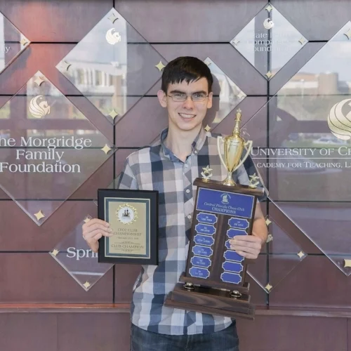 John Ludwig (2463) after winning his 5th CFCC Club Champion title. John also won 1st Place in CFCC's 2017-2018 $600 Grand Prix awards!