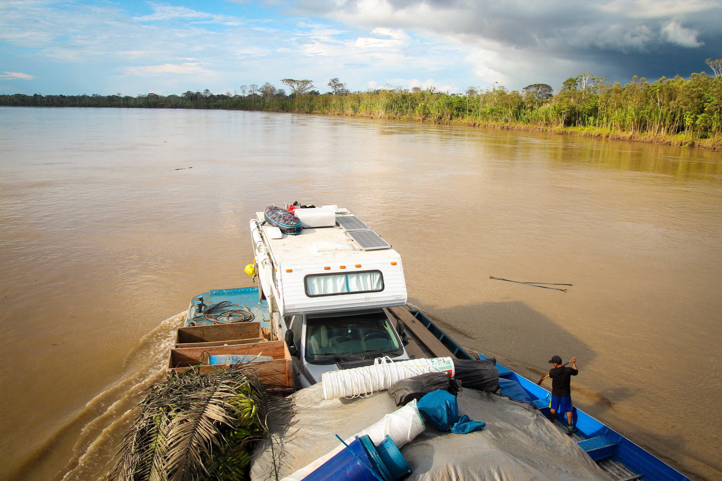 The Amazon River is massive, curvy, and murky.