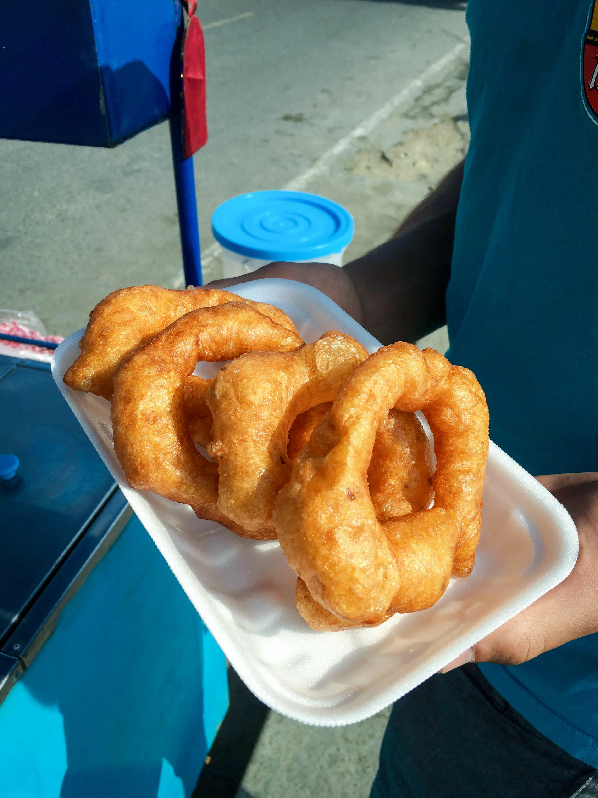 Picarones (i.e. fried pumpkin dough)