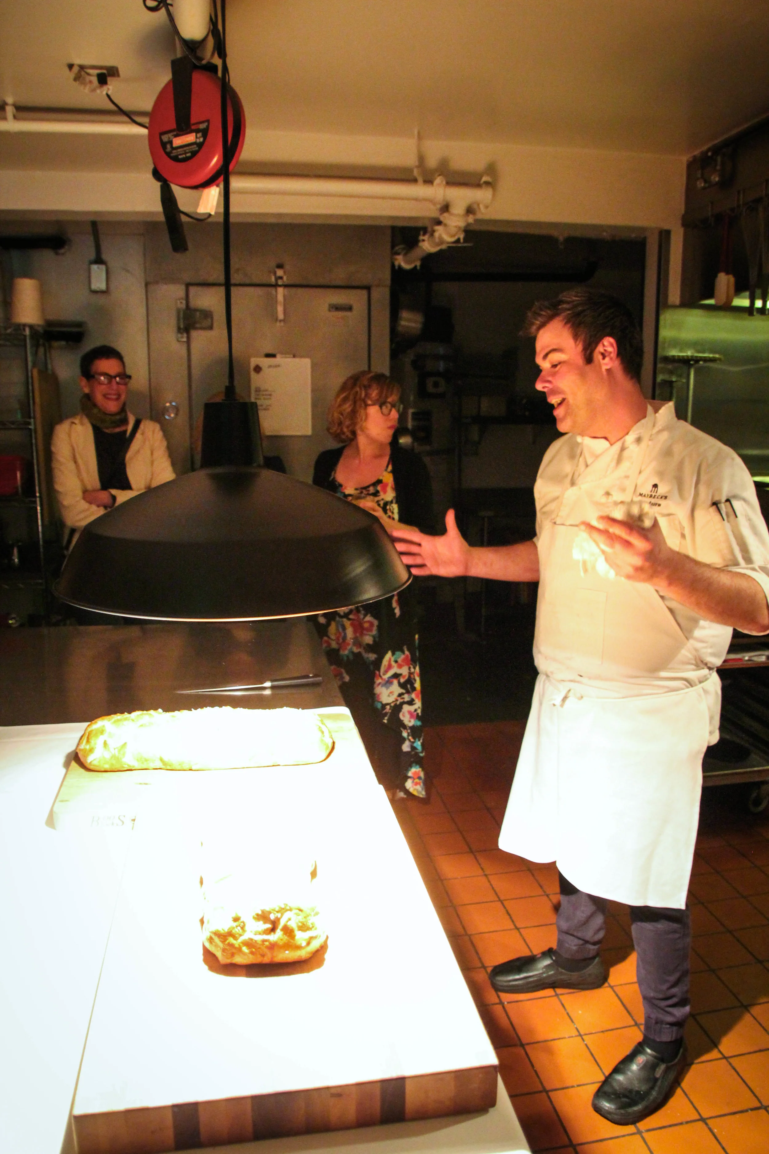 Chef's demo and storytelling of beef Wellington
