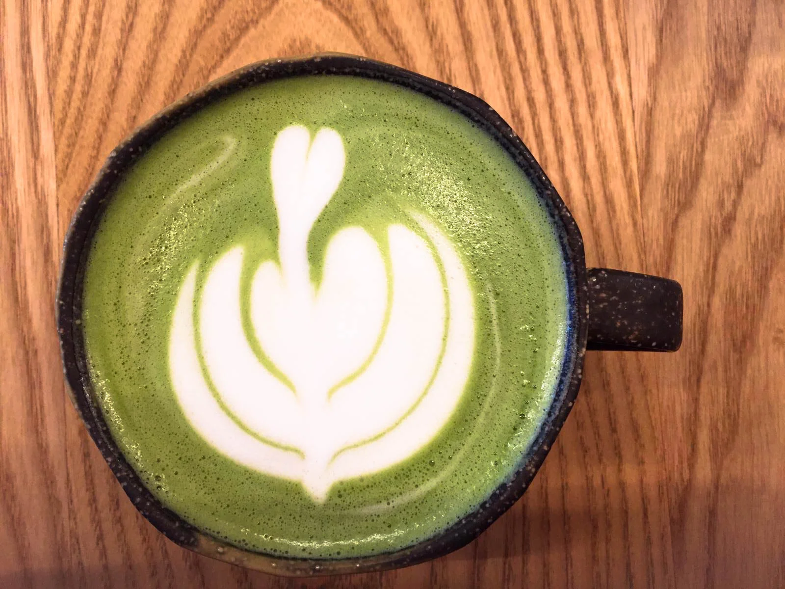 Matcha latte with oat milk