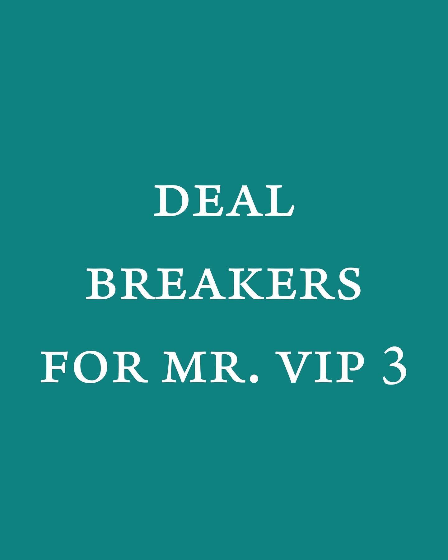 Discussing deal breakers in the early stages of a relationship is a key part of creating a healthy and happy long-term relationship. Today, we are talking about our Mr. VIP 3&rsquo;s deal breakers!
.
.
.
.
.
#newbachelor #charismatic #datewithintenti