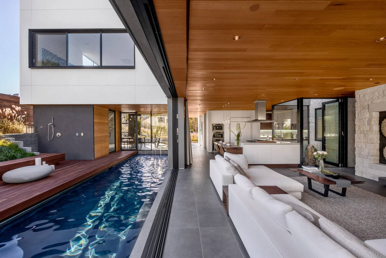 Acacia House modern shangri-la pool and great room