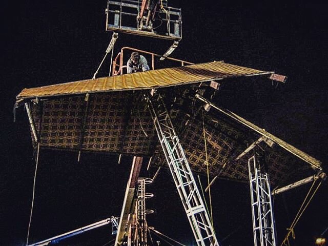 10 years ago tonight I was up on a lift scrambling to finish my very first build with the @thedolab for @coachella.  So many incredible friends and experiences have followed from that.  Super sad this year&rsquo;s event and the Do Lab Stage has been 