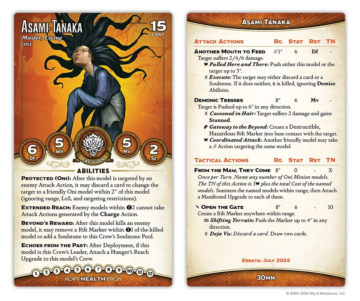 An Oni Rework — Wyrd Games