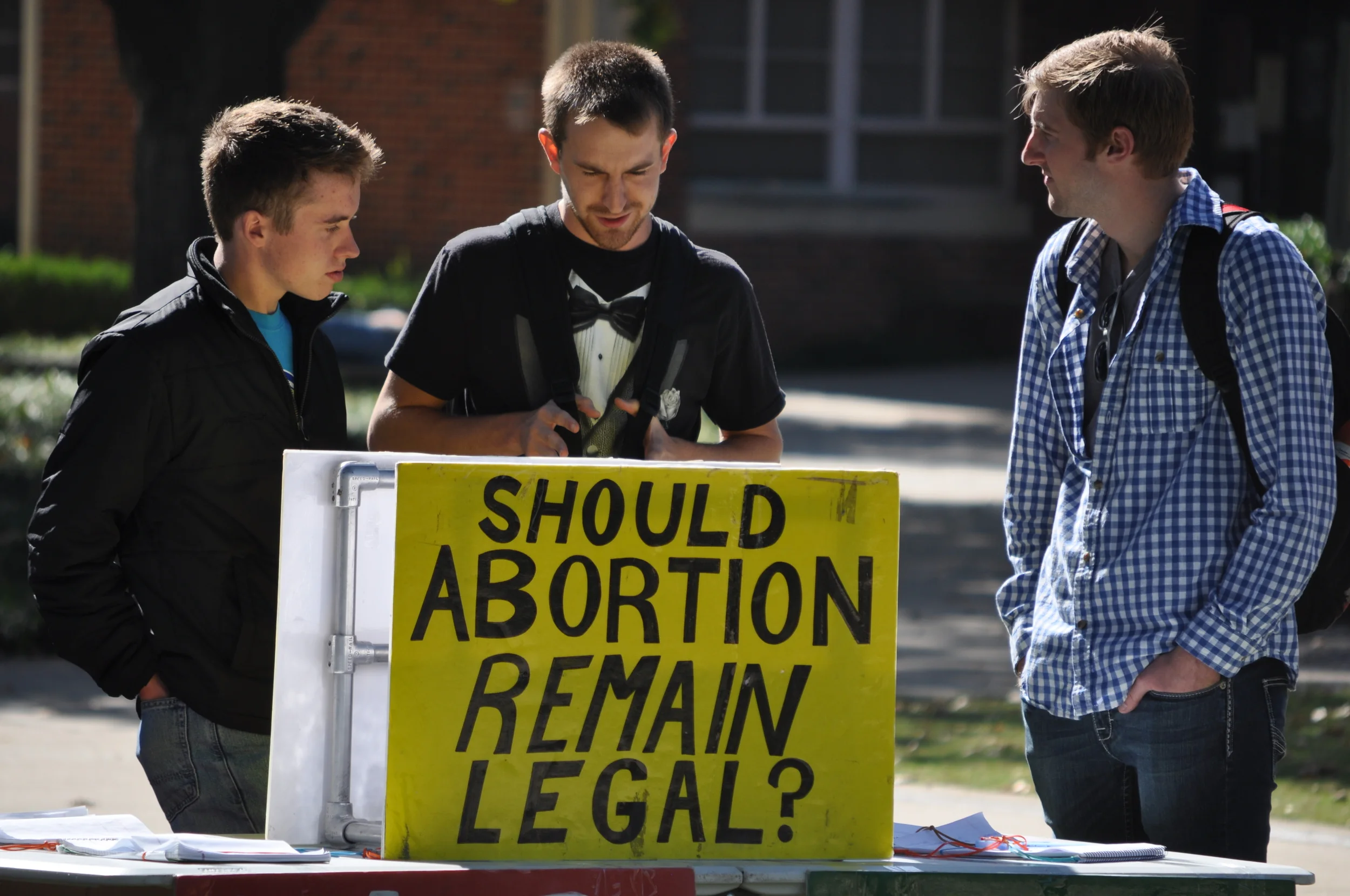 Through these interactions, I learned not to categorize someone too quickly… you really don't know where someone stands on an issue until you ask specific questions. — Andrew (left)
