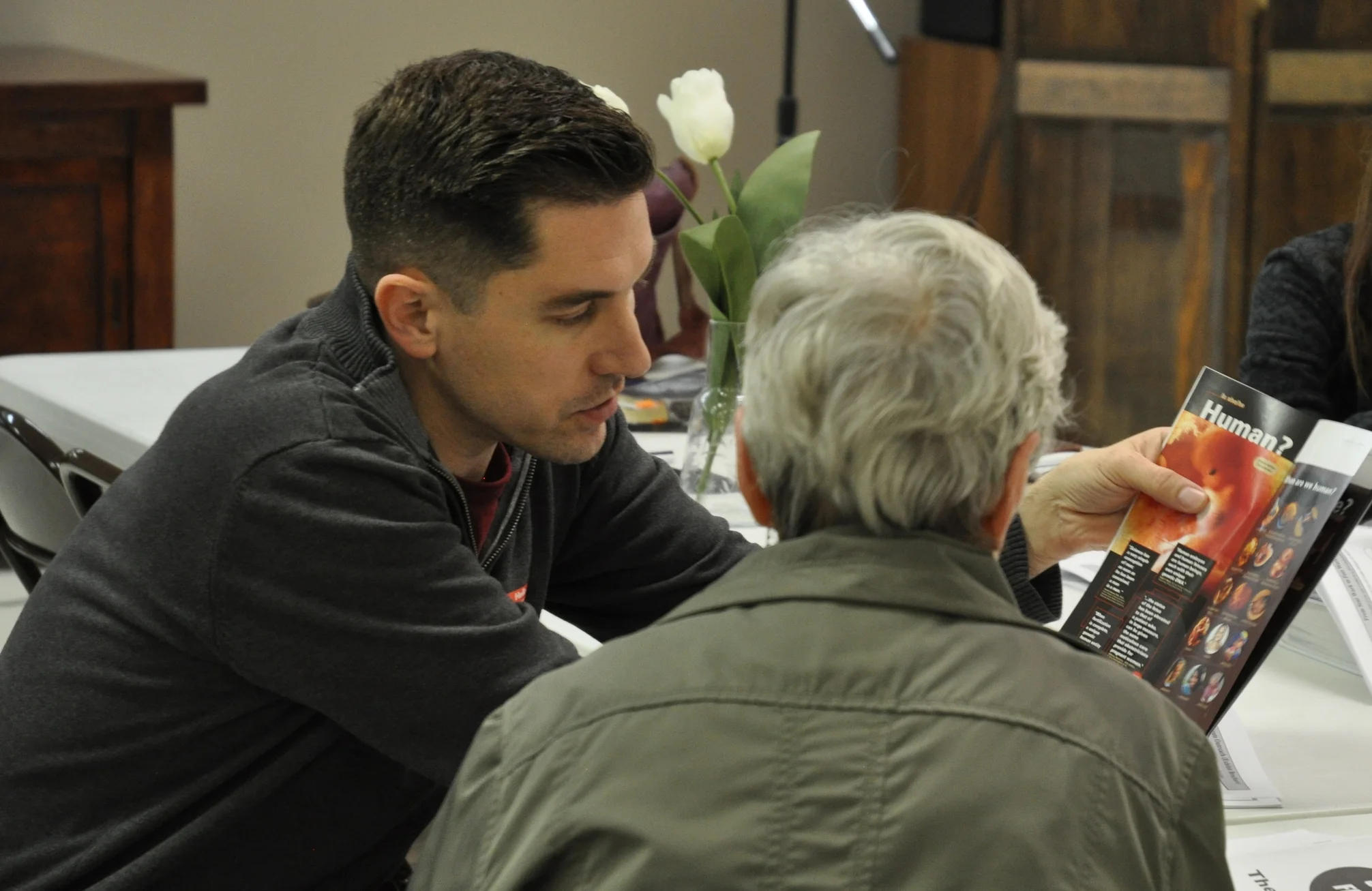 April: Workshop Preceding Outreach at University of Kansas Pastor Chris (above, left), who also attended the outreach event commented that the workshop was "so helpful and practical as an introduction for preparing believers to begin a loving conversation with those who are for abortion."