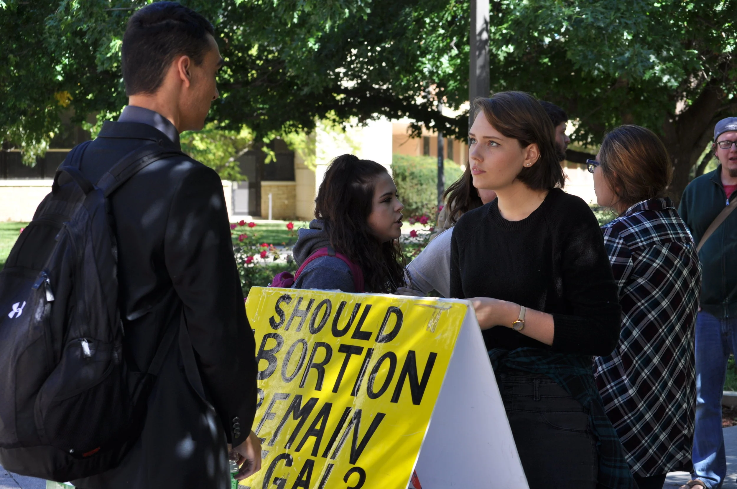 Grace Fontenot interacts with a student at Fort Hays State University in Hays, Kansas, in September 2016. Grace is raising support to work full-time with Justice For All. You can support her work with JFA by making a donation here (look for Grace's designation or put her name in the notes).