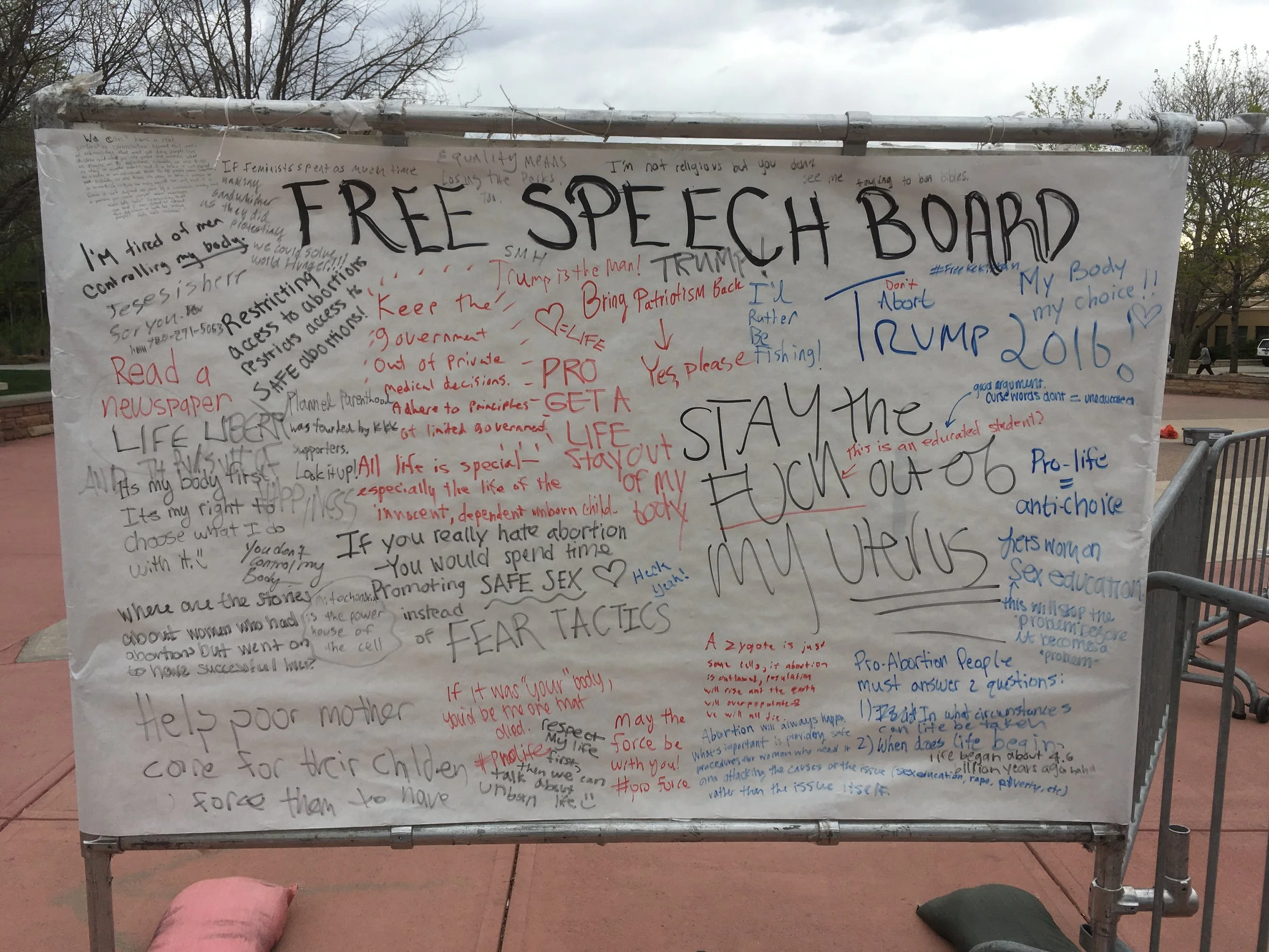 One Tiny Free Speech Board Comment