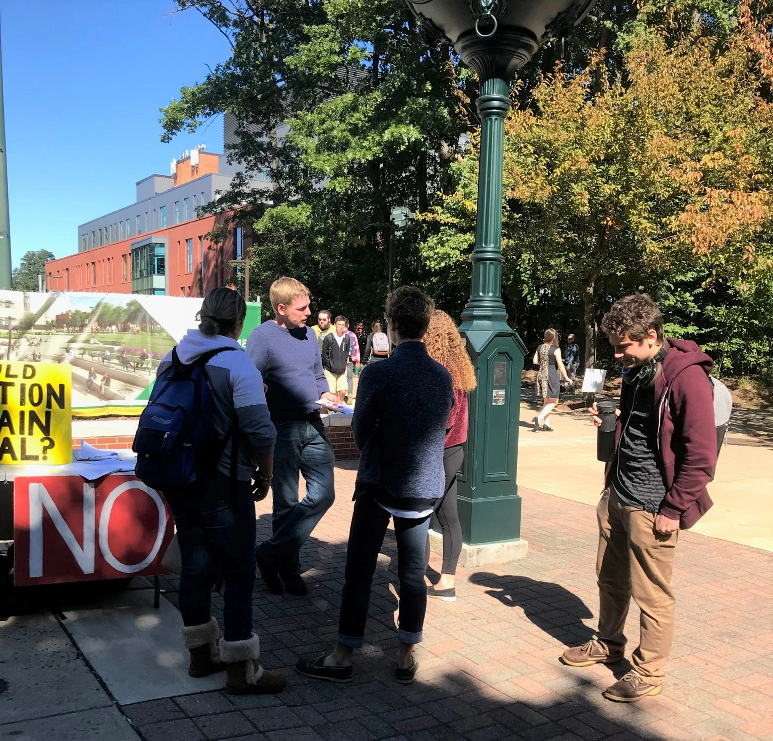 JFA Executive Director, Steve Wagner , talks with students at George Mason University (Oct. 17, 2018).