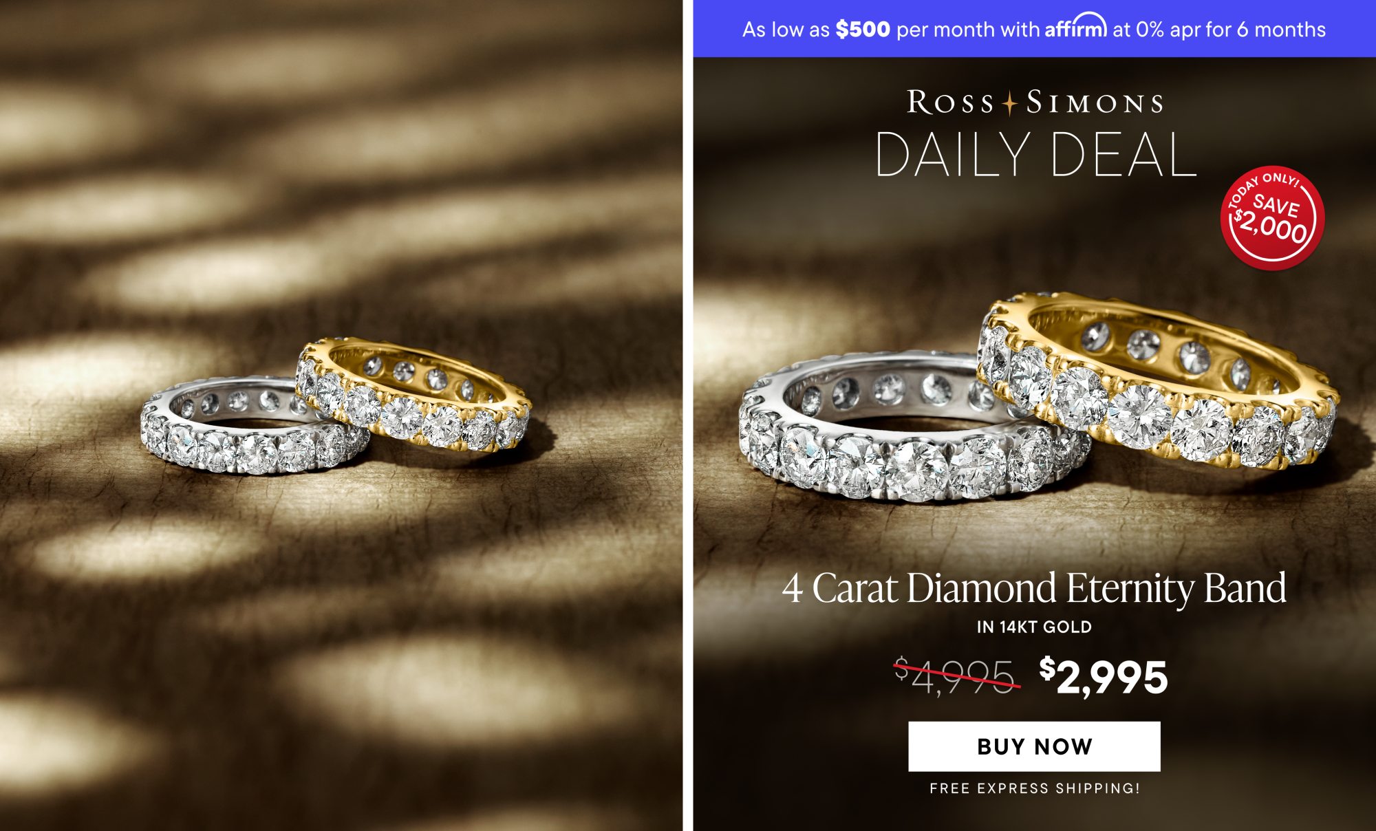  Provided art direction for Ross-Simons product photography that eventually became part of special deals ran through web and emails 