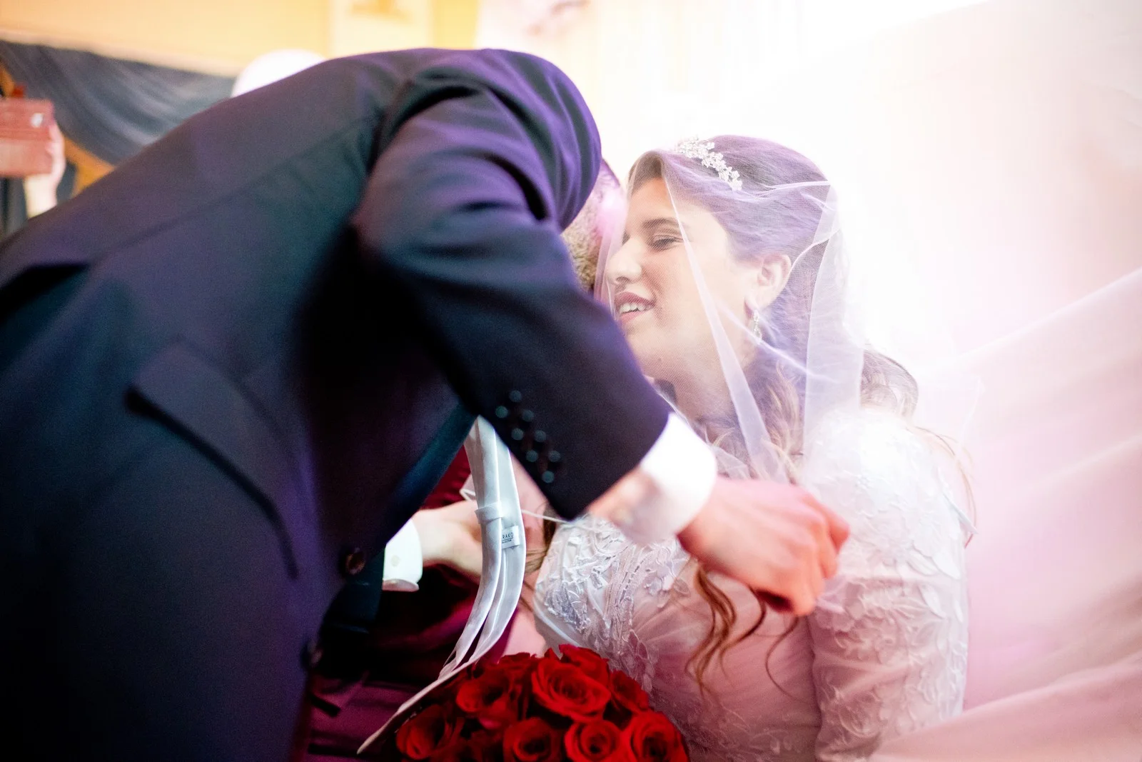 Orthodox Jewish Wedding, Dyker Beach Park and Golf Course, Brooklyn, New York, Photo by Chaim Schvarcz, Badeken, Bdeken, Bride, Groom