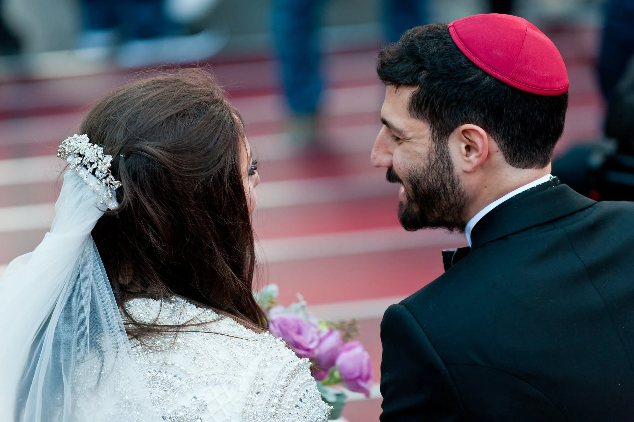 Historic Chabad Orthodox Jewish Wedding in Times Square Manhattan New York NYC Photo by Chaim Schvarcz, bride, groom