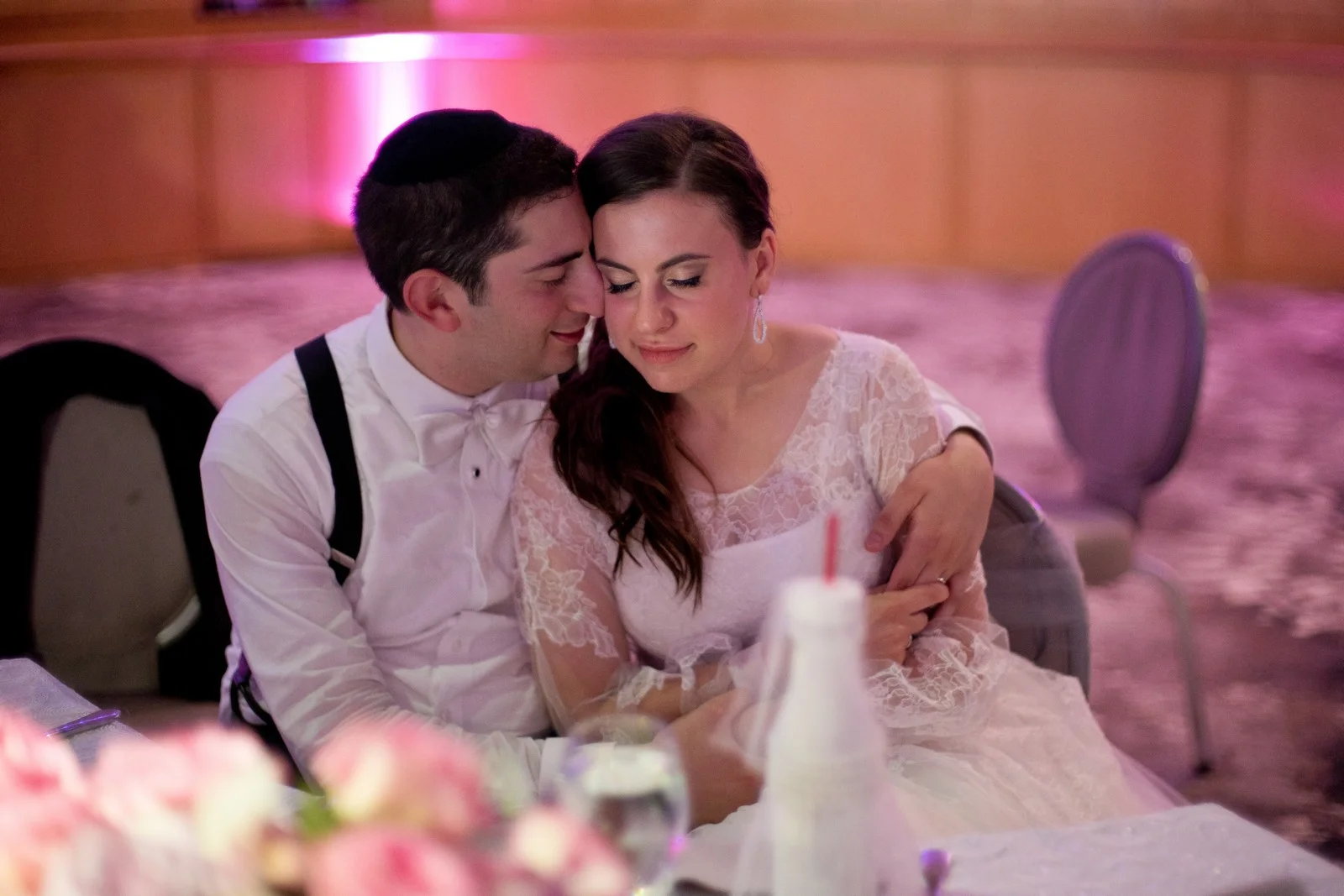 Josh and Michelle’s Modern Jewish Wedding at Congregation Keter Torah, Teaneck, New Jersey Photos by Chaim Schvarcz, Dancing, Bride, Groom