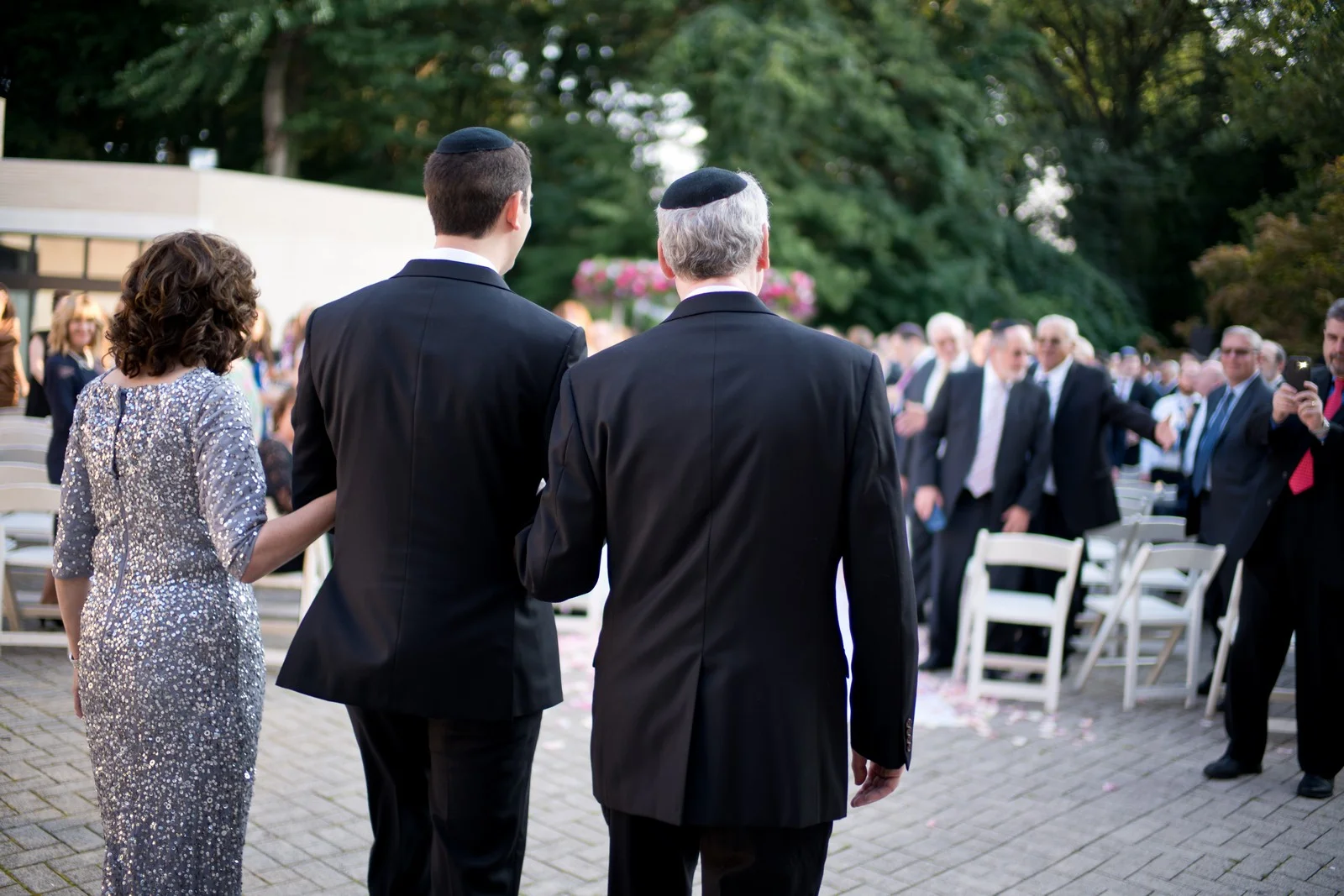 Josh and Michelle’s Modern Jewish Wedding at Congregation Keter Torah, Teaneck, New Jersey Photos by Chaim Schvarcz, Groom, Chuppah, Walking