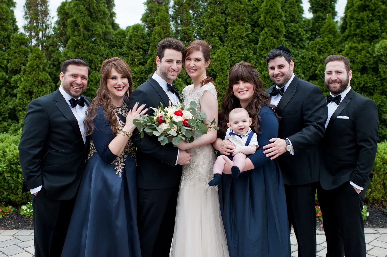 Yoey and Aaron's Memorial Day Modern Jewish Wedding at Anthony's Pier 9, New Windsor, NY Photos by Chaim Schvarcz groom family portraits