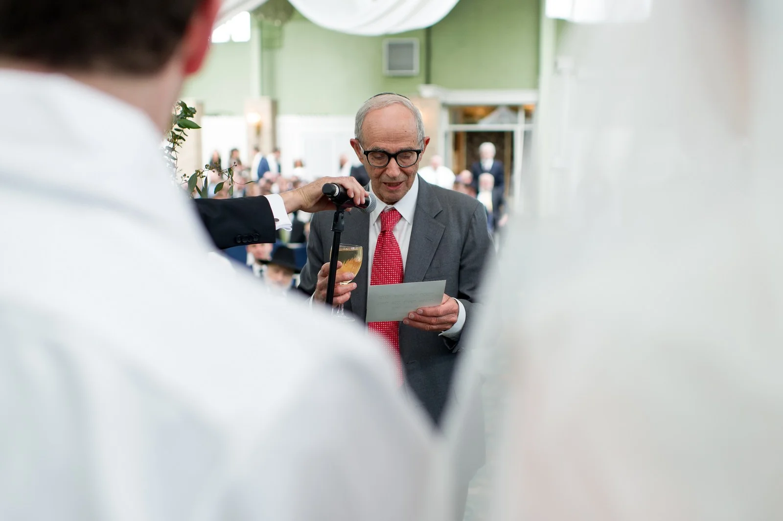 bride groom sheva brachot Yoey and Aaron's Memorial Day Modern Jewish Wedding at Anthony's Pier 9, New Windsor, NY Photos by Chaim Schvarcz