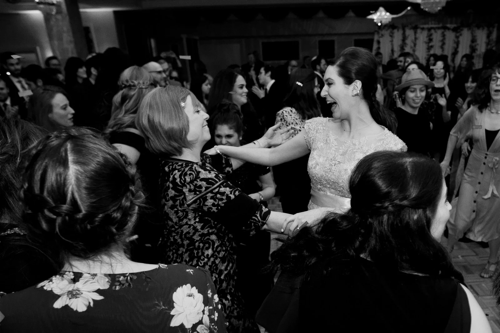 Yoey and Aaron's Memorial Day Modern Jewish Wedding at Anthony's Pier 9, New Windsor, NY Photos by Chaim Schvarcz bride dancing