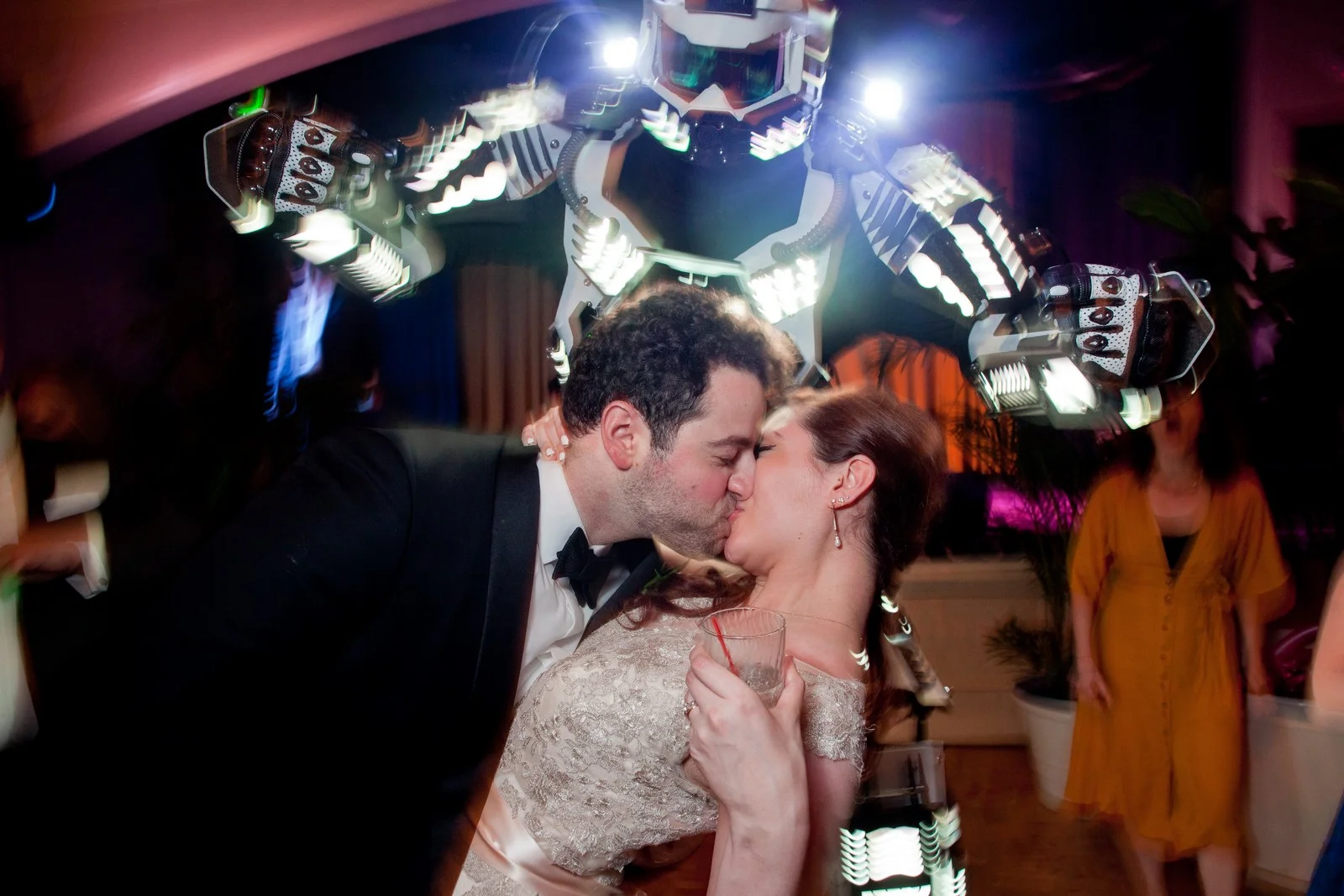 Yoey and Aaron's Memorial Day Modern Jewish Wedding at Anthony's Pier 9, New Windsor, NY Photos by Chaim Schvarcz bride groom dancing