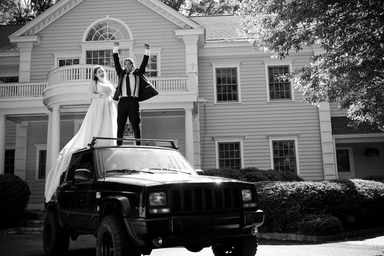 Ma'ayan and Mikey's Traditional Jewish Backyard Wedding in Fairfield, CT Photos by Chaim Schvarcz