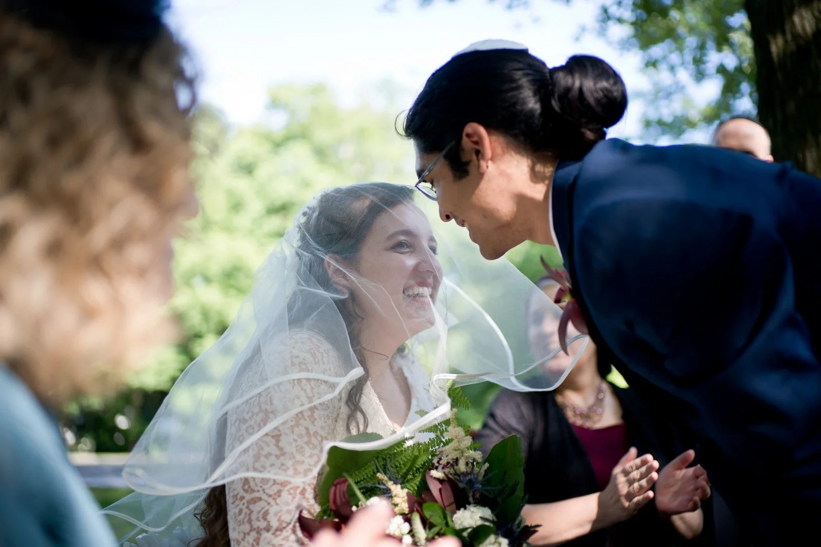 Ma'ayan and Mikey's Traditional Jewish Backyard Wedding in Fairfield, CT Photos by Chaim Schvarcz