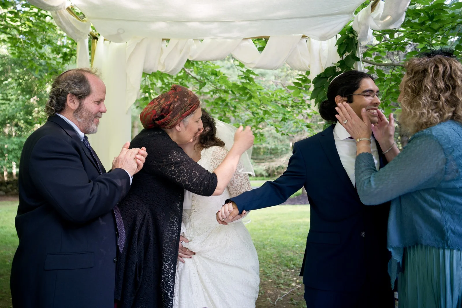 Ma'ayan and Mikey's Traditional Jewish Backyard Wedding in Fairfield, CT Photos by Chaim Schvarcz