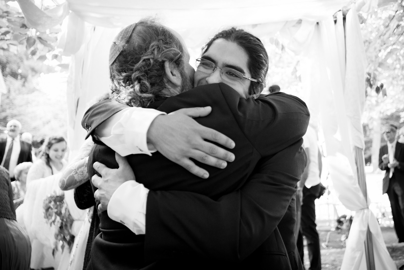 Ma'ayan and Mikey's Traditional Jewish Backyard Wedding in Fairfield, CT Photos by Chaim Schvarcz