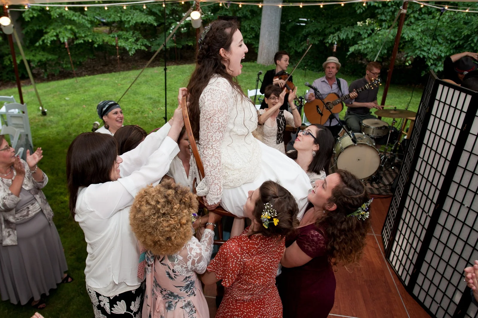 Ma'ayan and Mikey's Traditional Jewish Backyard Wedding in Fairfield, CT Photos by Chaim Schvarcz
