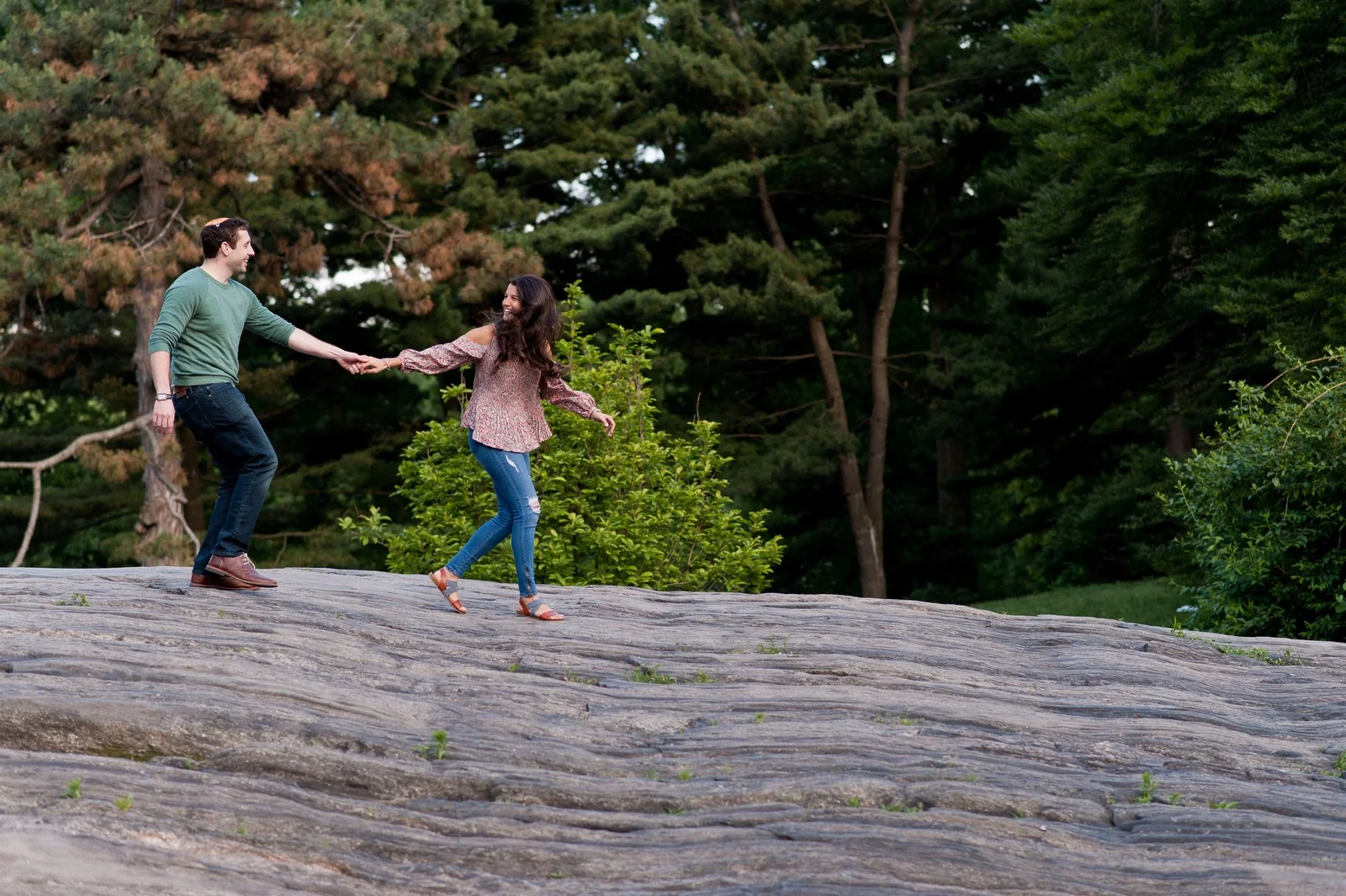 Ben and Sarit Engagement Session in Central Park, NYC, Photos by Chaim Schvarcz Bride Groom Couple Proposal Love