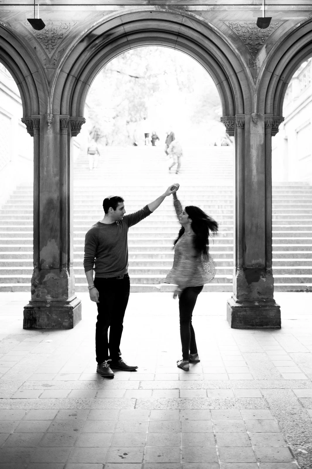 Ben and Sarit Engagement Session in Central Park, NYC, Photos by Chaim Schvarcz Bride Groom Couple Proposal Love