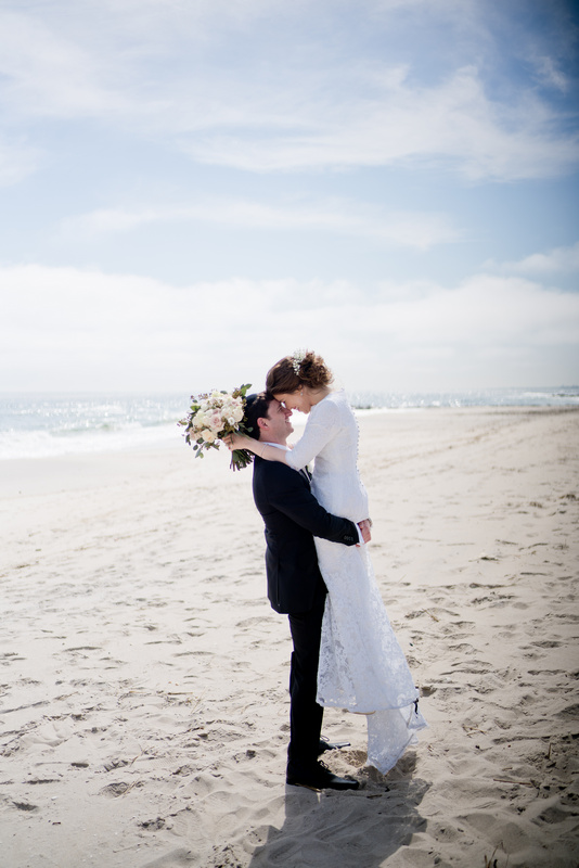 Danna and Eitan's Modern Orthodox Jewish Wedding at The Sands, Atlantic Beach, NY Photos by Chaim Schvarcz bride groom first look portraits couple