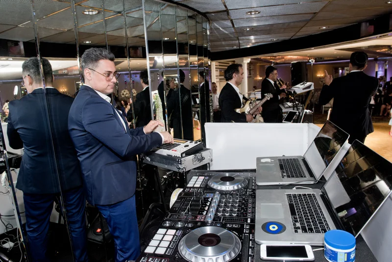 Danna and Eitan's Modern Orthodox Jewish Wedding at The Sands, Atlantic Beach, NY Photos by Chaim Schvarcz bride groom reception dancing family