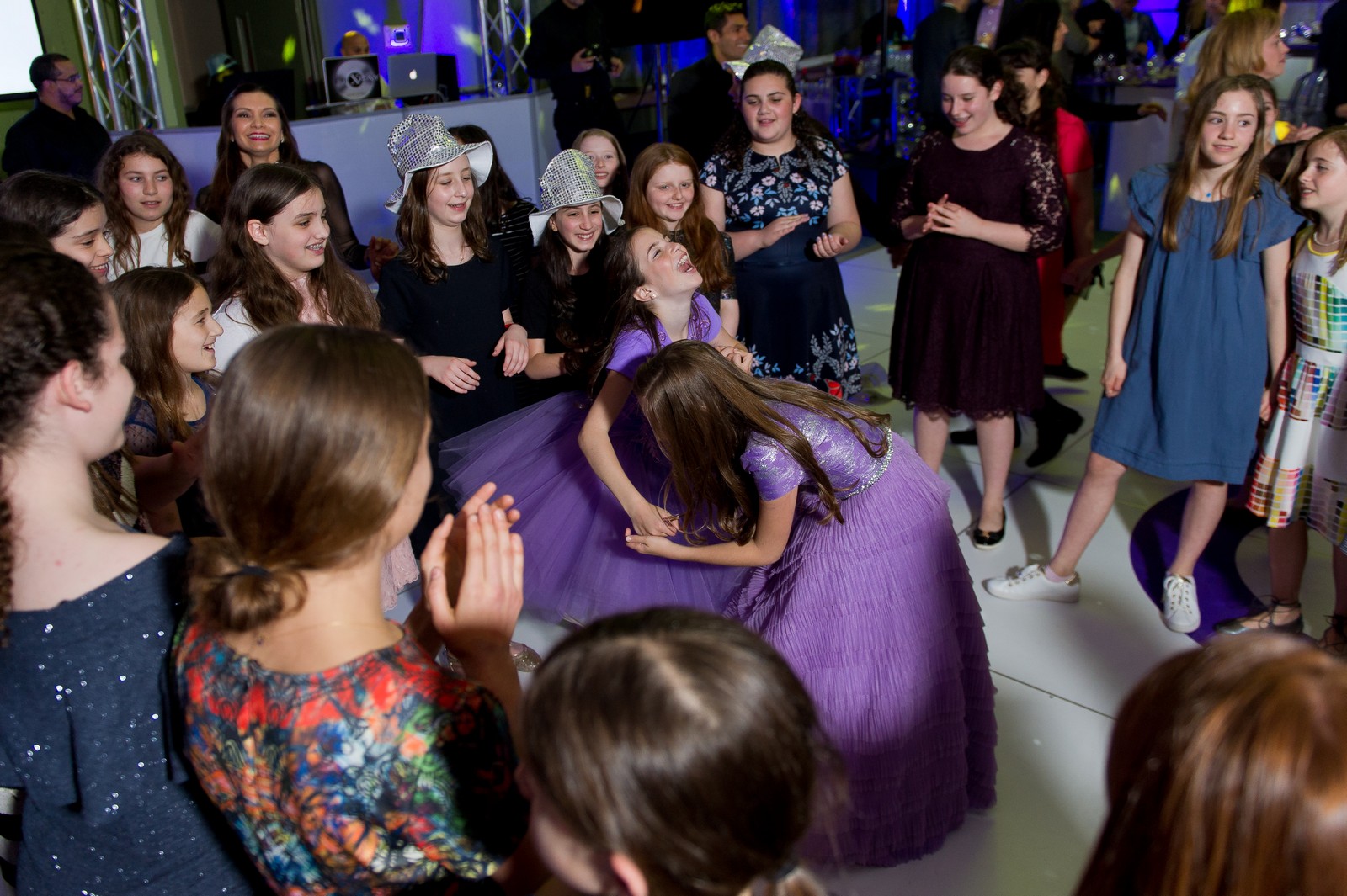 Elizabeth and Abigael's Disco Party Bat Mitzvah Photos by Chaim Schvarcz
