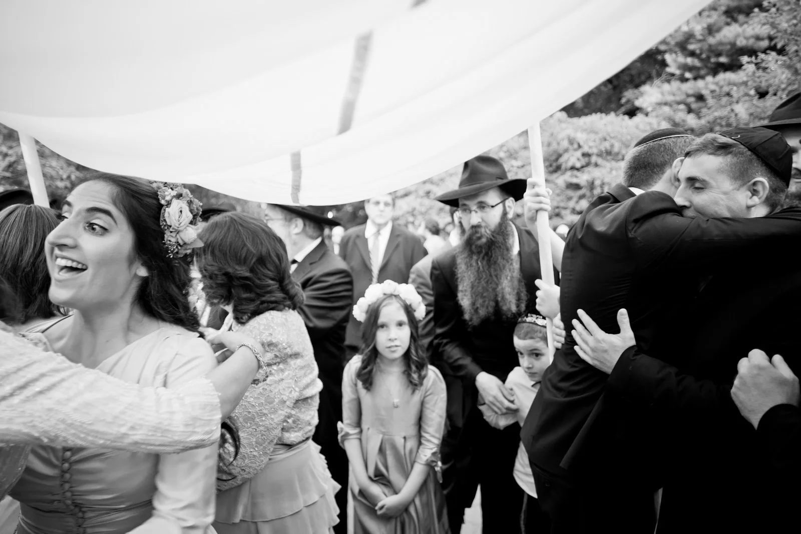 Chana and Motty's Chabad Jewish Wedding in Prospect Park Picnic House, Brooklyn, NY, Photos by Chaim Schvarcz bride groom portraits ceremony family
