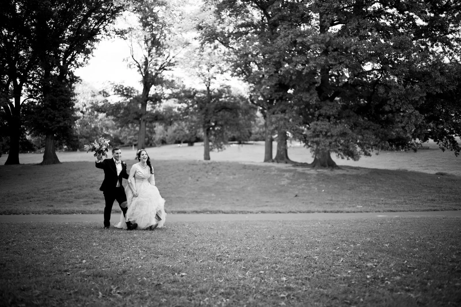 Chana and Motty's Chabad Jewish Wedding in Prospect Park Picnic House, Brooklyn, NY, Photos by Chaim Schvarcz bride groom portraits ceremony family