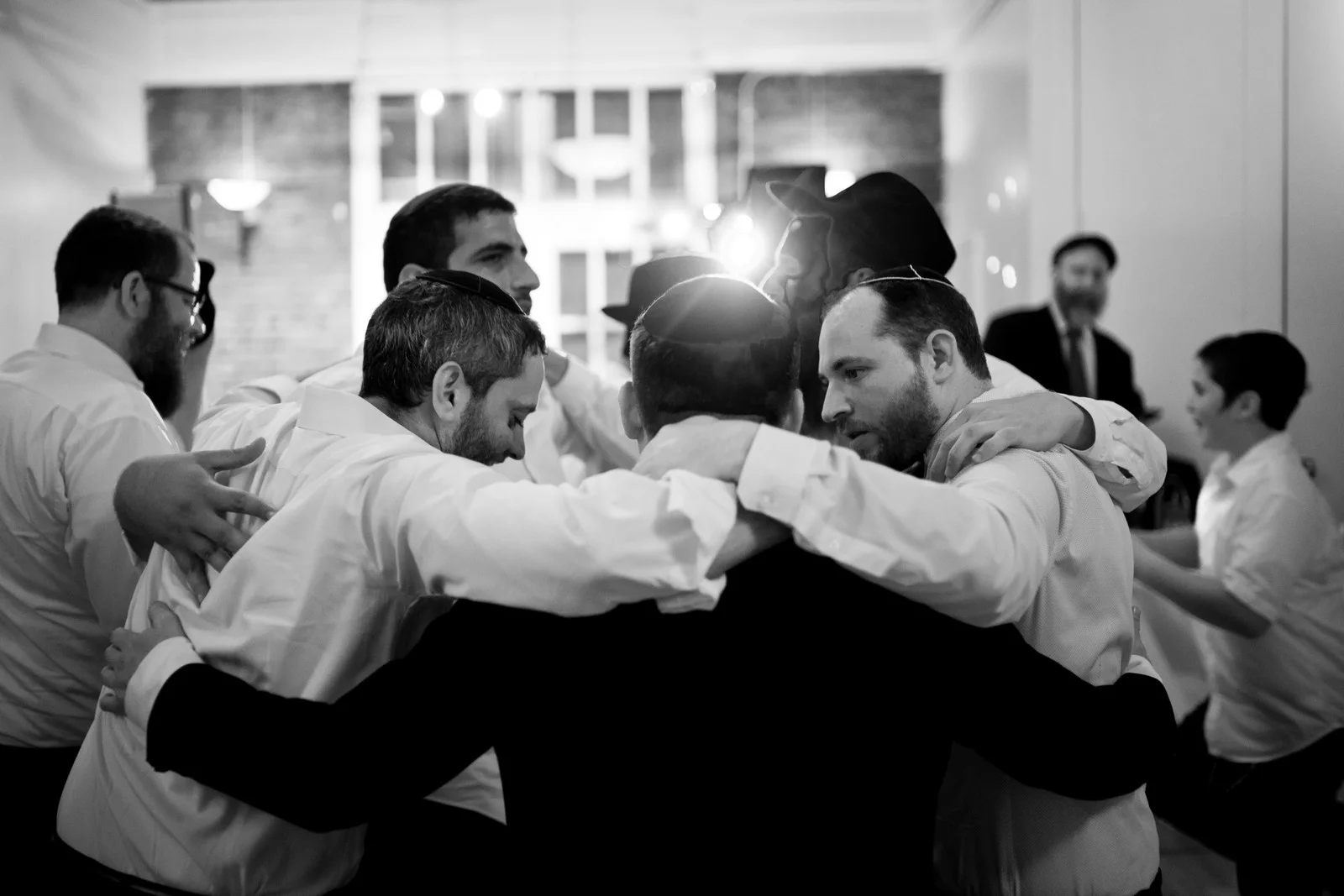 Chana and Motty's Chabad Jewish Wedding in Prospect Park Picnic House, Brooklyn, NY, Photos by Chaim Schvarcz bride groom portraits ceremony family dancing