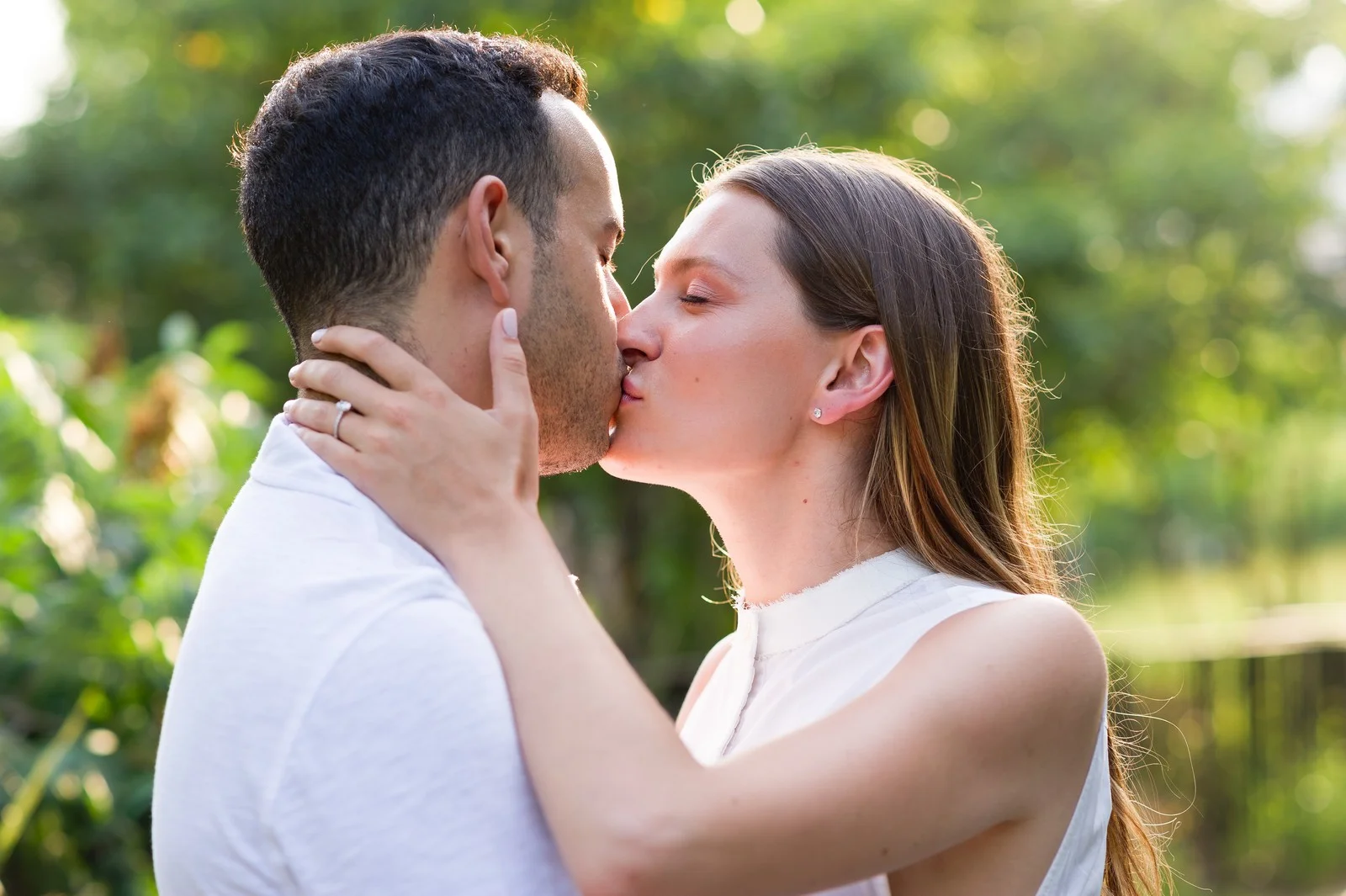 Nina and Gilad's Engagement Session in Dumbo, Brooklyn, New York, Photos by Chaim Schvarcz