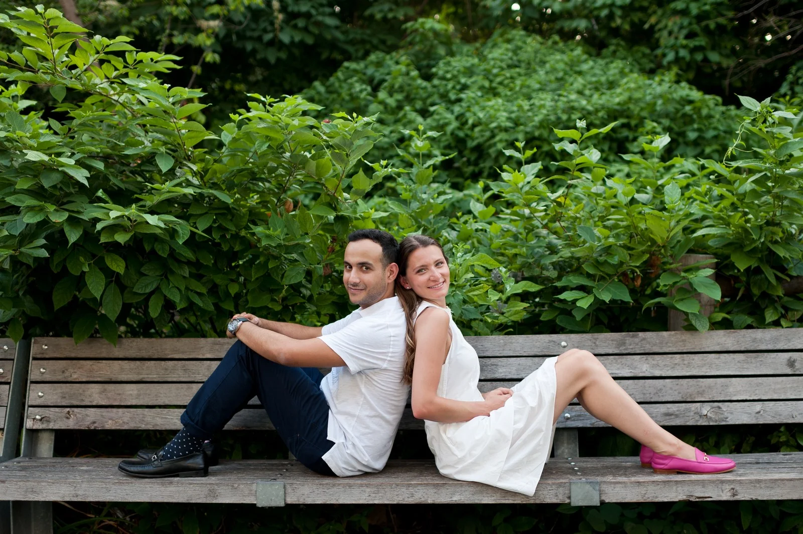 Nina and Gilad's Engagement Session in Dumbo, Brooklyn, New York, Photos by Chaim Schvarcz