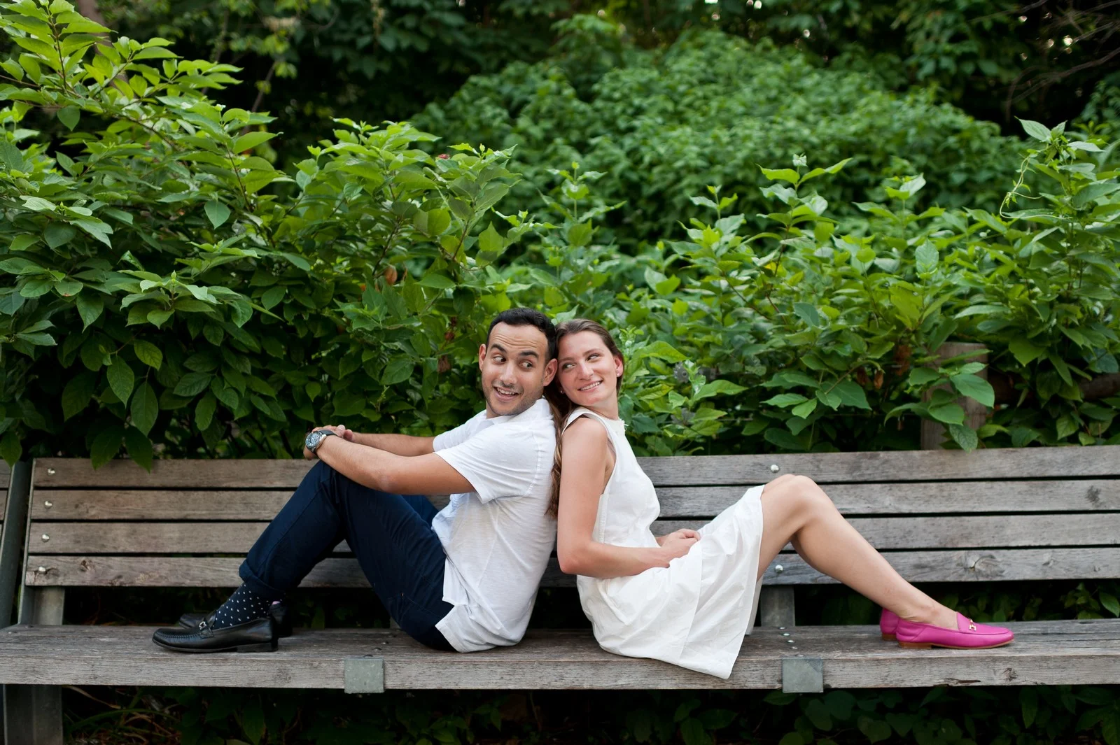 Nina and Gilad's Engagement Session in Dumbo, Brooklyn, New York, Photos by Chaim Schvarcz