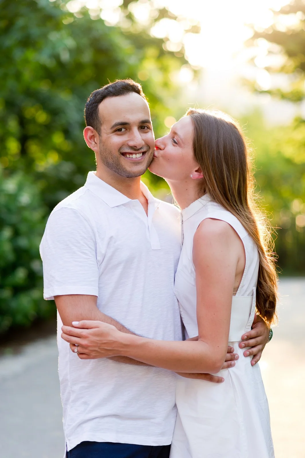 Nina and Gilad's Engagement Session in Dumbo, Brooklyn, New York, Photos by Chaim Schvarcz