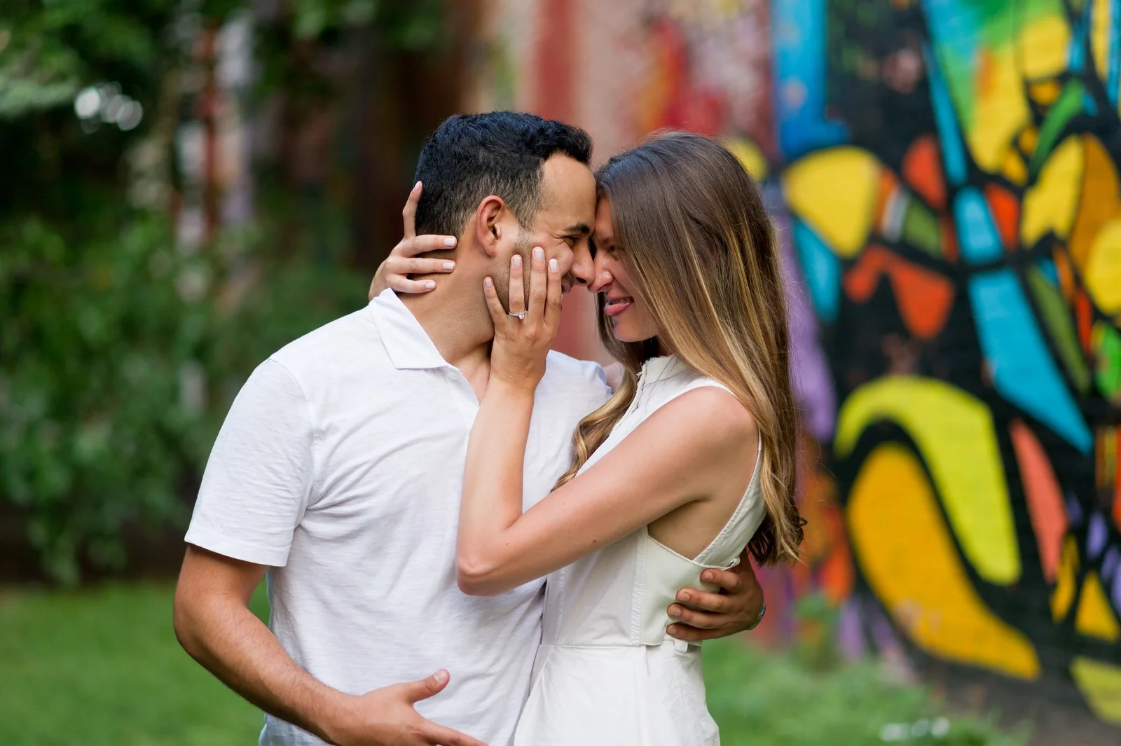 Nina and Gilad's Engagement Session in Dumbo, Brooklyn, New York, Photos by Chaim Schvarcz