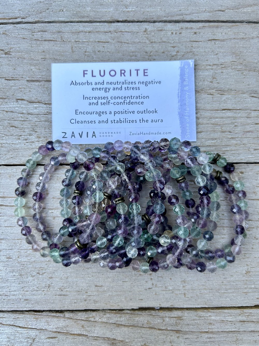 Fluorite Bracelet (6mm) - The Crystal Council
