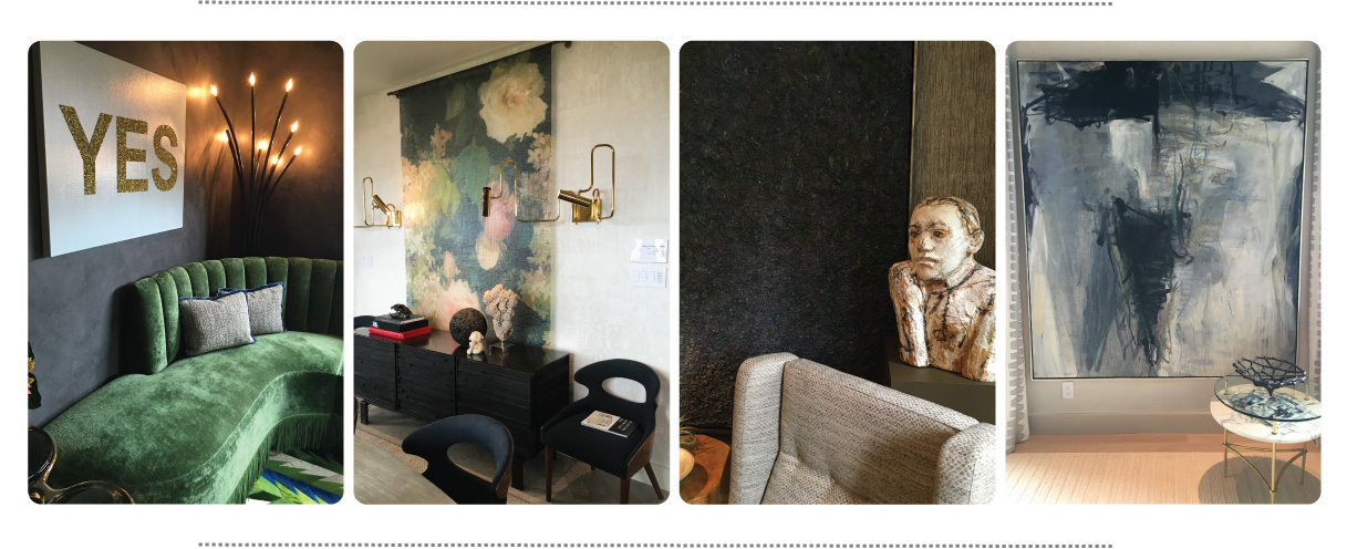 From left to right | Sitting room designed by Nancy Evars & Dimitra Anderson | Dining room/kitchen designed by Martin Kobus | Main floor study designed by Stephan Jones | Master Bedroom designed by Tineke Triggs 