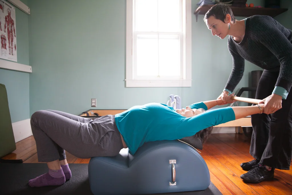 The Spine Corrector is a great place to open up your upper back and chest