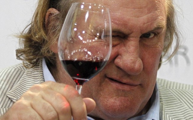 Actor Gerard Depardieu drinks 14 bottles of wine a day . He's only on his fifth bypass surgery!