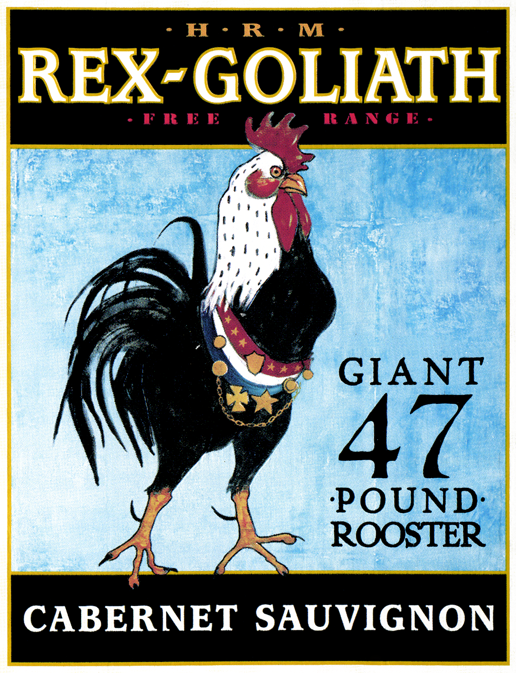 A 47 pound cock joke is too easy, so we submit this label without comment.