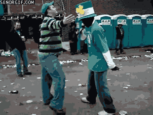 All the best St. Pat’s dance-offs happen at the Port O’Potty.