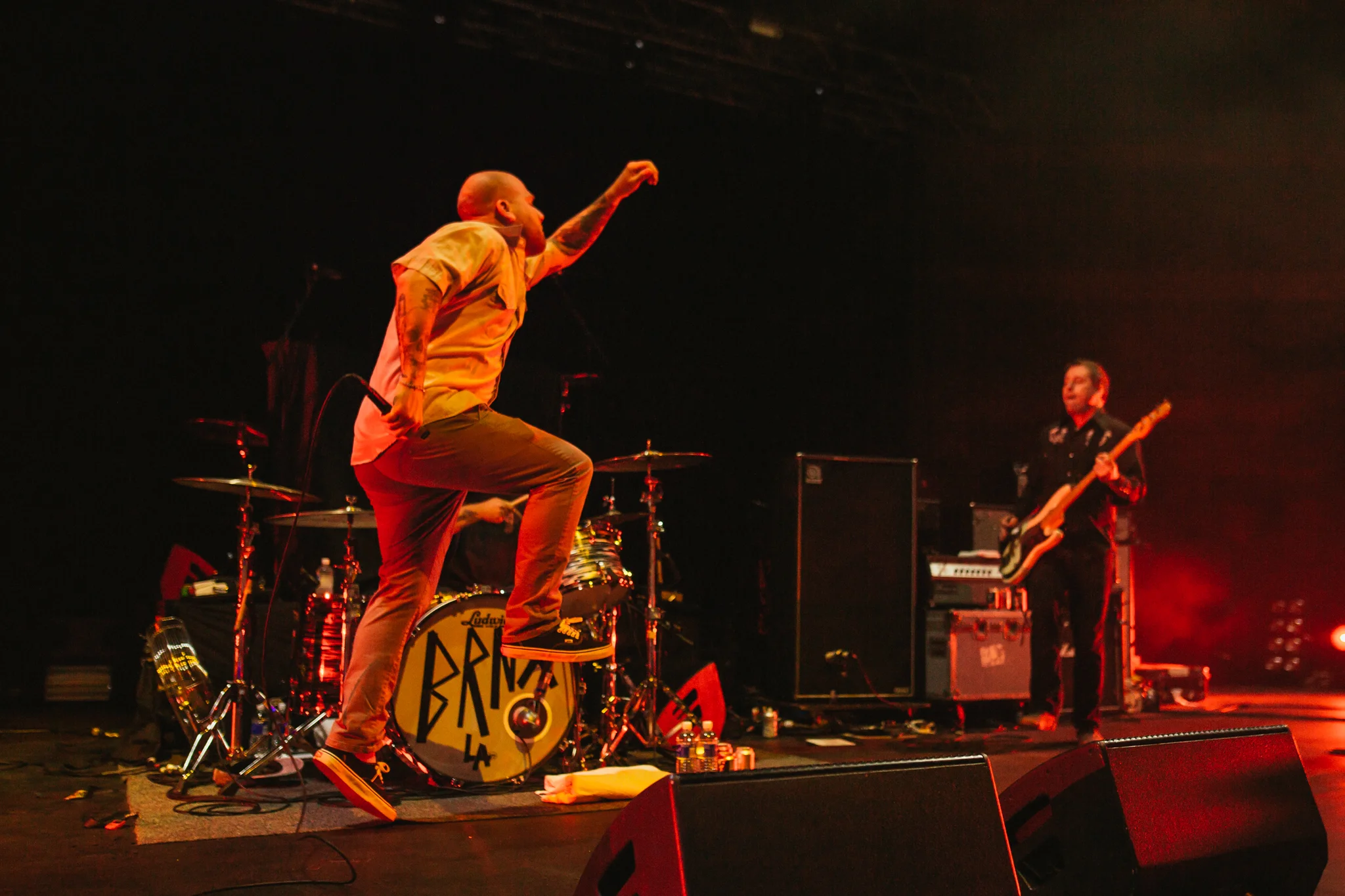 US punk rockers The Bronx amped up the crowd.